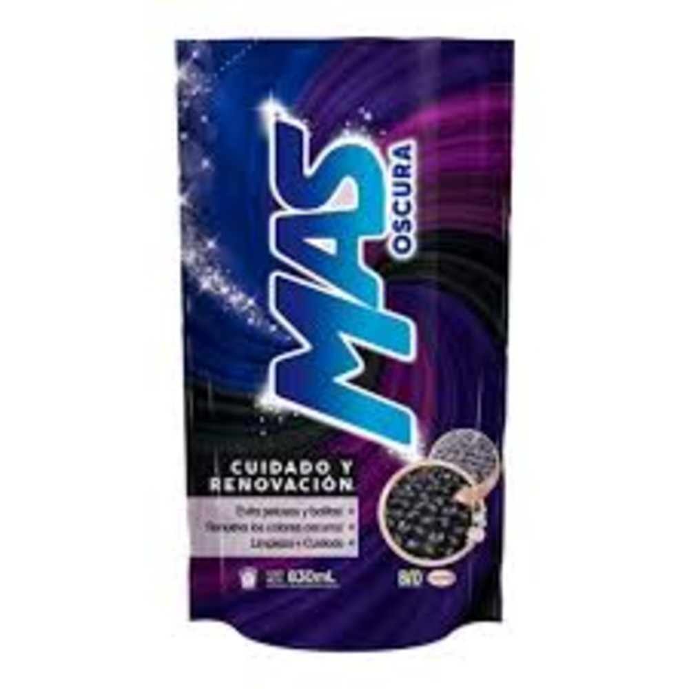 Detergente Liquido MAS para ropa oscura 830ml