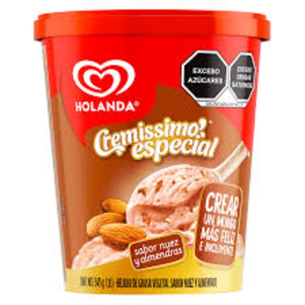 Helado Holanda sabor Nuez y Almendras 486g