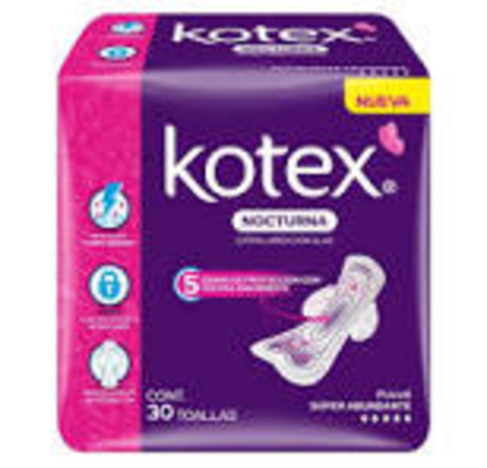 Kotex Nocturna Flujo super Abundante