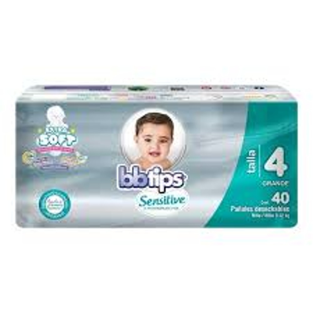 Pañales Bbtips Etapa 4 Grande 40 Pz