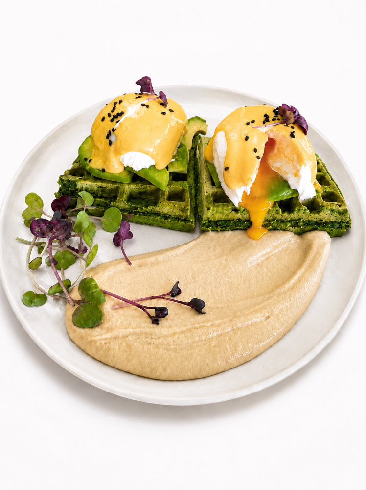 Garden Benedict Waffles