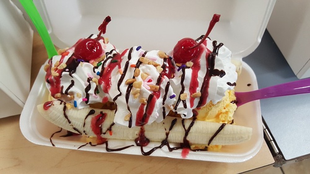 Banana Split ice cream