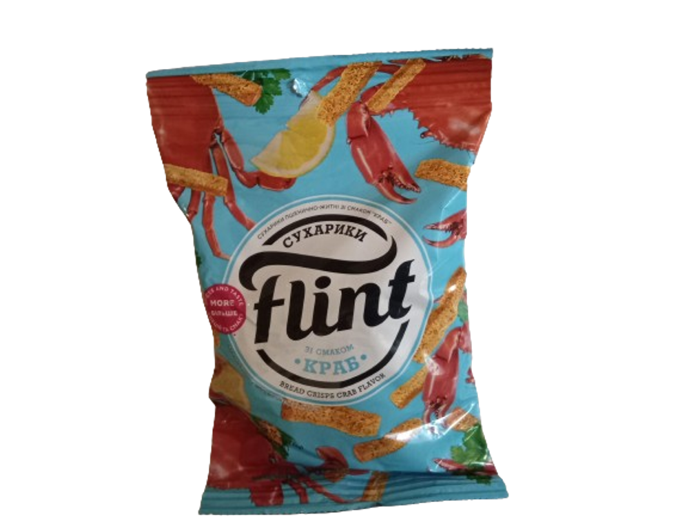 Сухарики "Flint" краб 70г