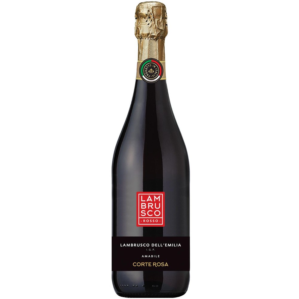 Вино ігристе Lambrusco Corte Rosa Rosso червоне напівсолодке (0,75)