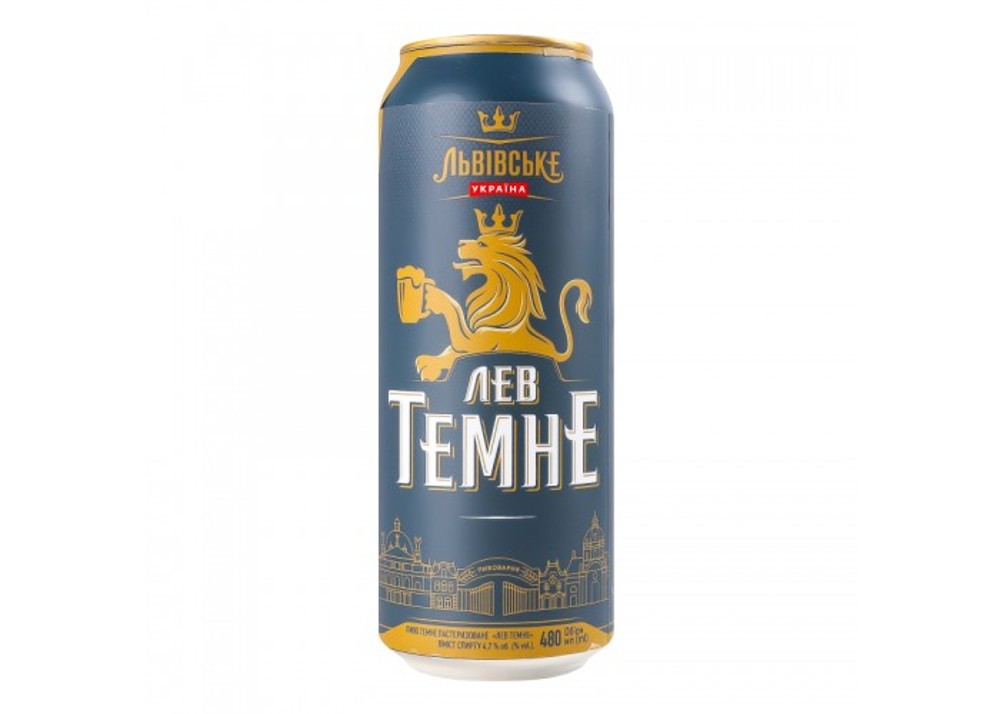 Львівське Пиво 0.5л Лев Темне т/пл