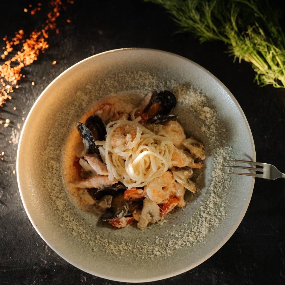 Удон з морепродуктами