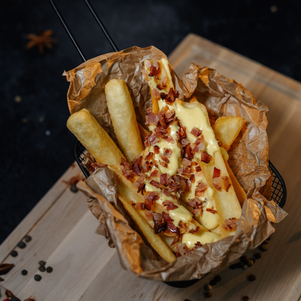 Картопля Діпи із сиром та беконом