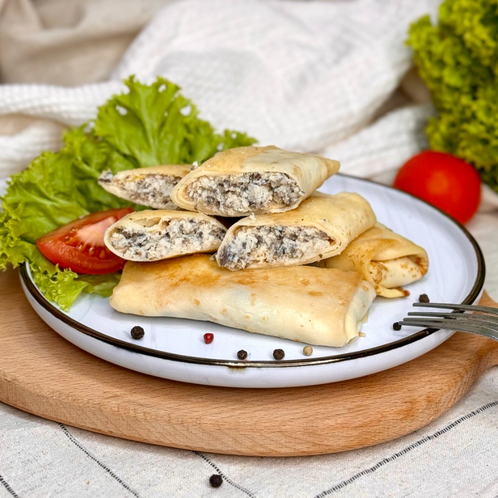 Млинці з куркою та грибами 1 кг