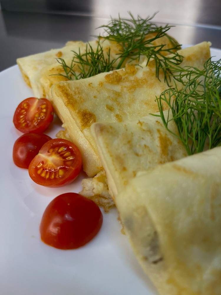 Млинці з куркою та грибами 1 кг