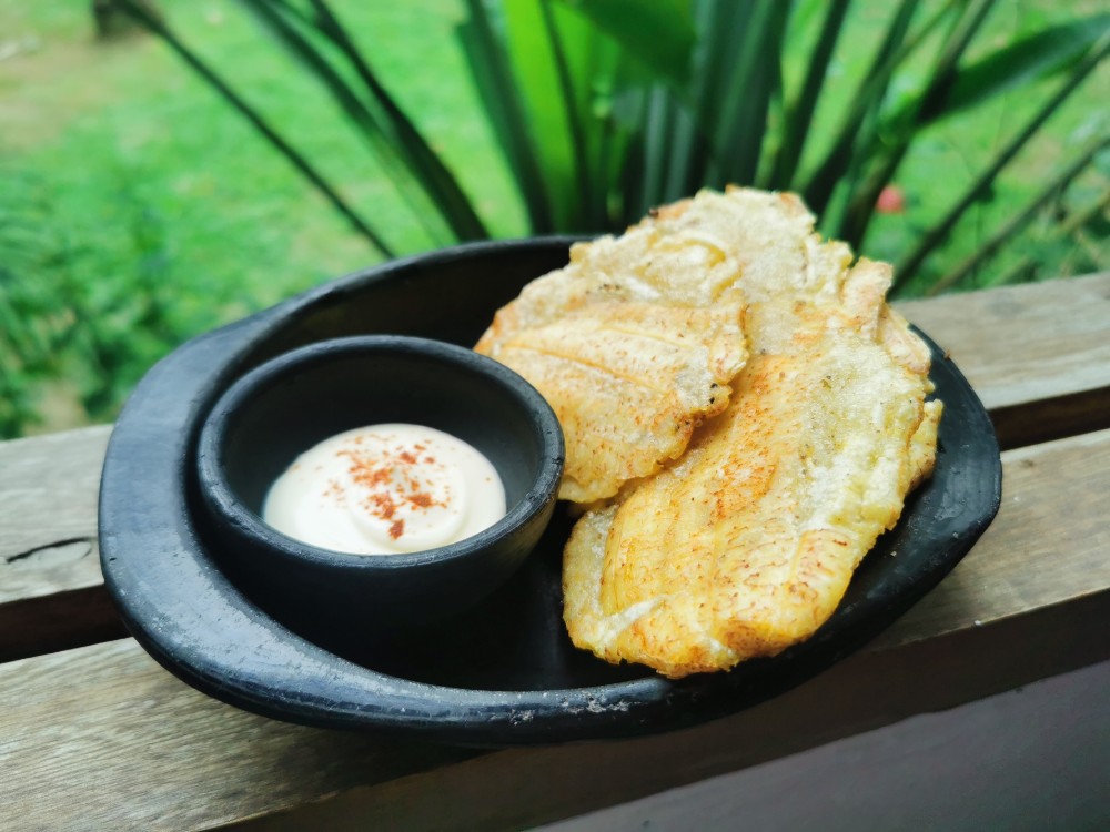 Porcion de yuca o patacón