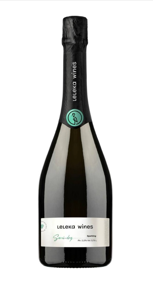 Вино ігристе Leleka Біле брют 150 мл
