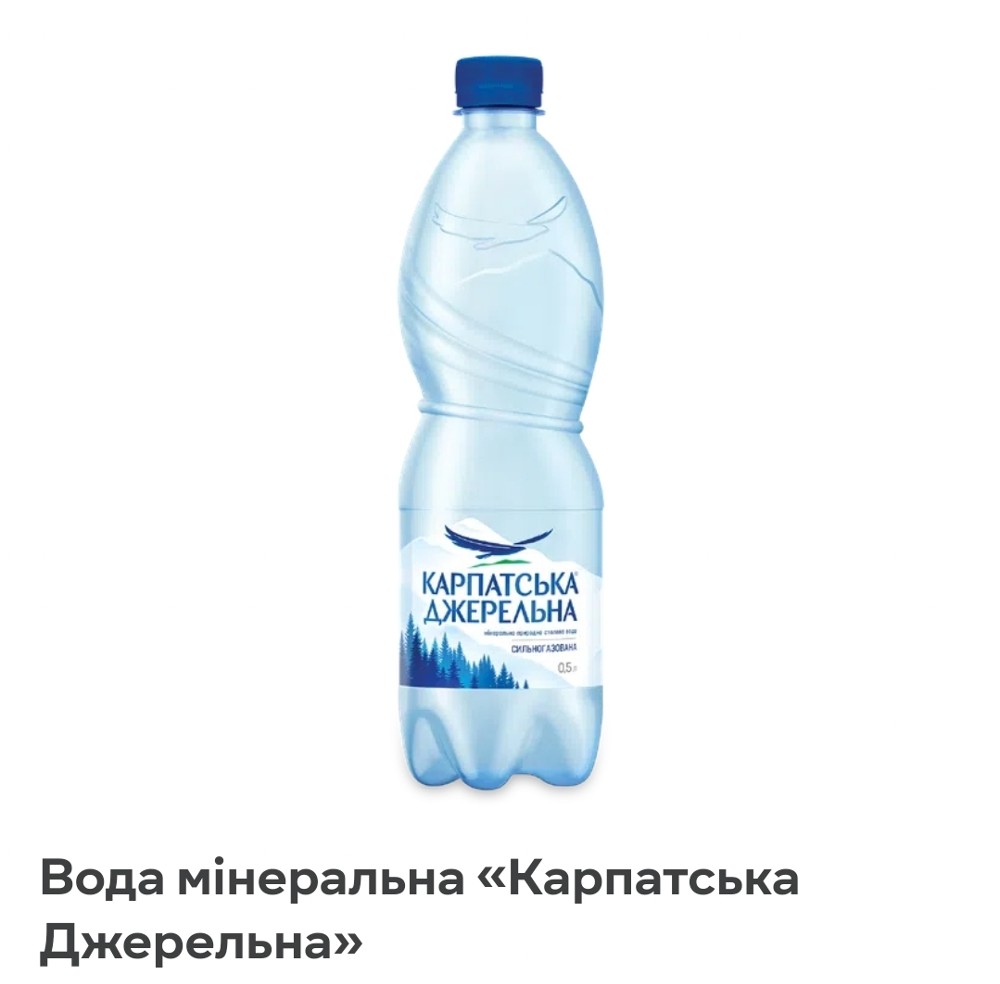 Вода пляшка 0,5 л