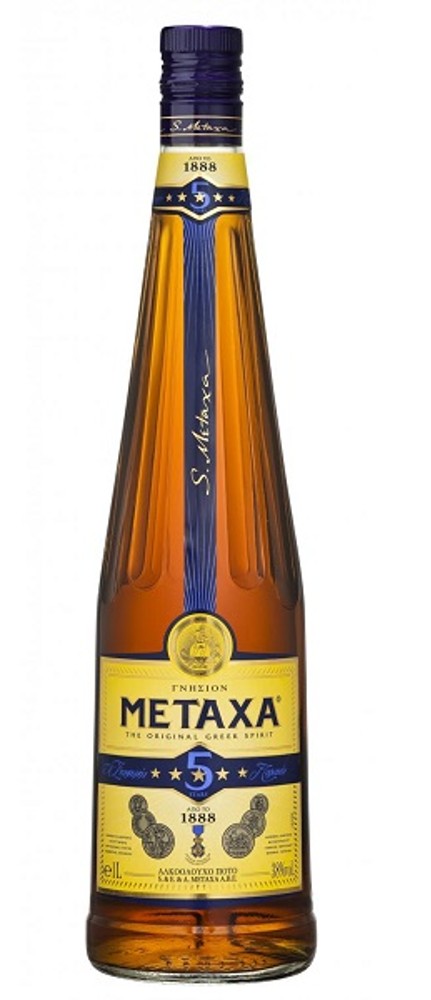 METAXA 5 STARS ORIGINAL GREEK SPIRIT 38% 0.50мл