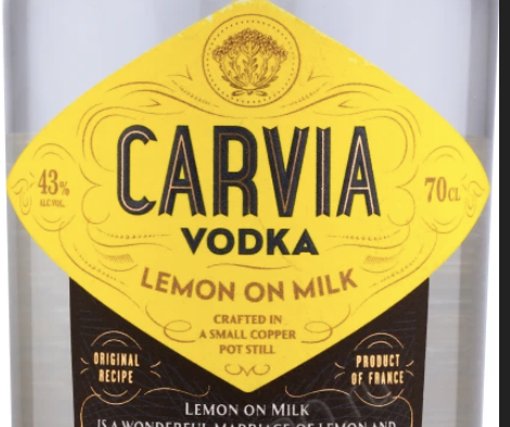 Carvia Vodka lemon on milk /France