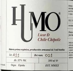 Liqueur Humo. Liquor de Chile Chipotle /Spain