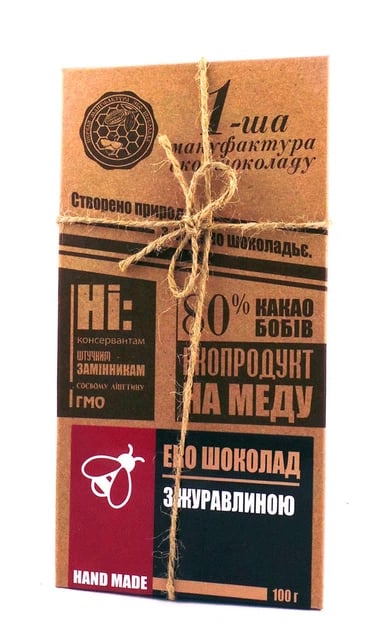 Крафтовиий шоколад на меду