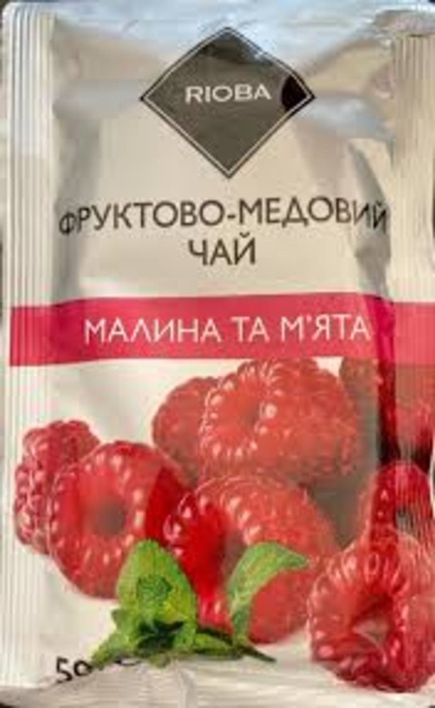 Чай натуральний фруктово-медовий малина - м'ята
