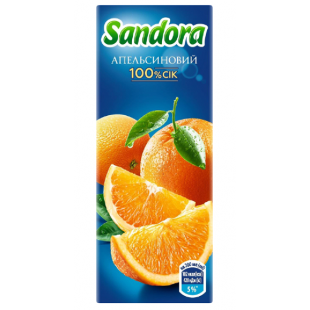 Сік "Сандора" апельсин 0,2л