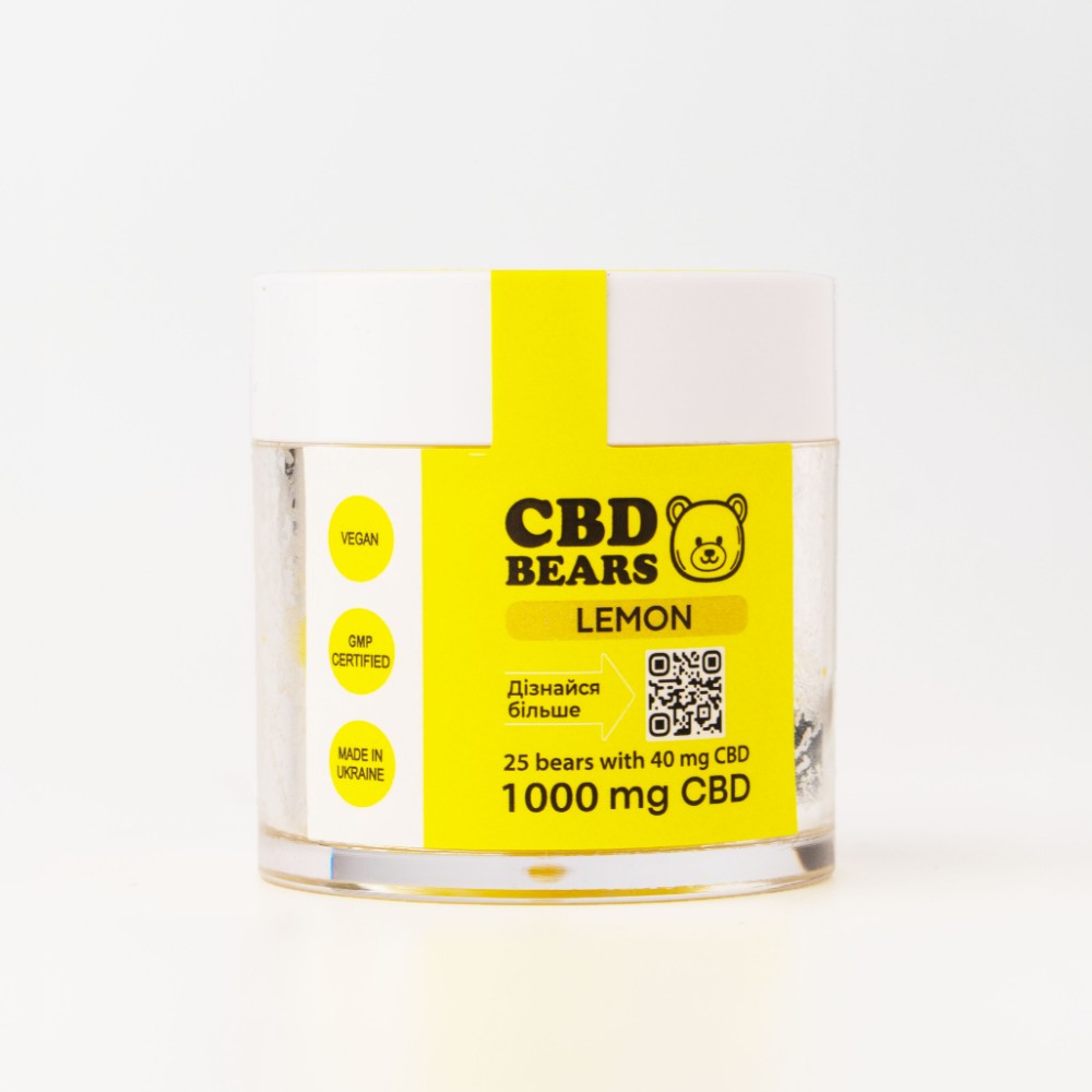 Баночка 25 шт CBD Bears Lemon + Mg
