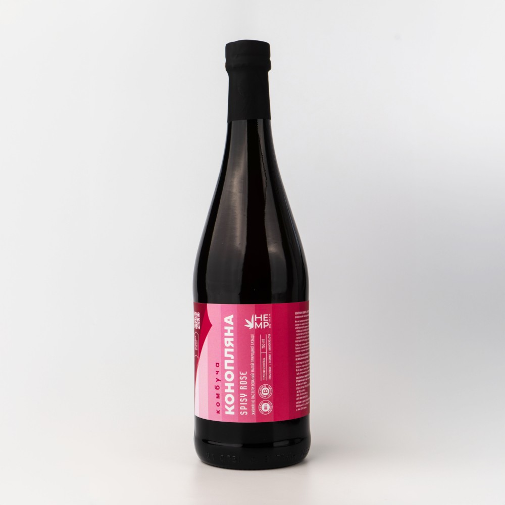 Комбуча конопляна SPICY ROSE 750 мл
