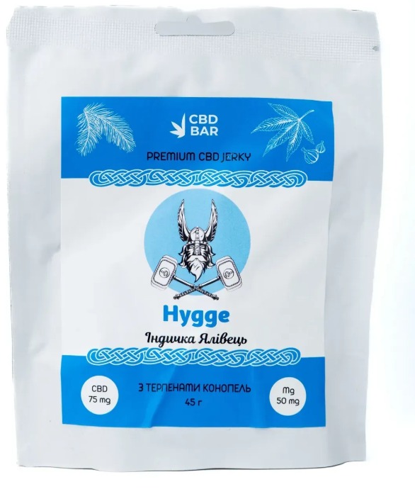 КБД джерки "Hugge" індичі 75мг CBD, 50мг Mg