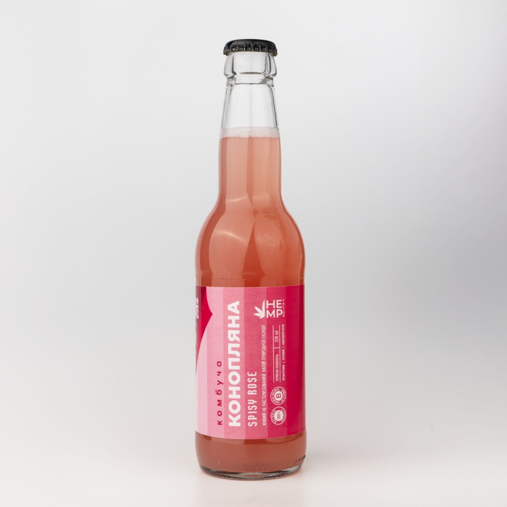 Комбуча конопляна SPICY ROSE 330 мл