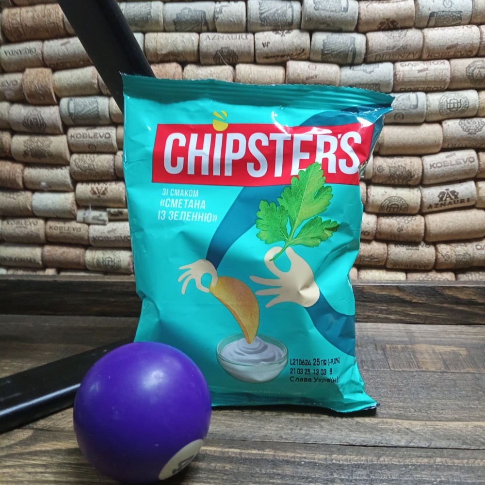 Чіпси "Chipster's" сметана-зелень 70г