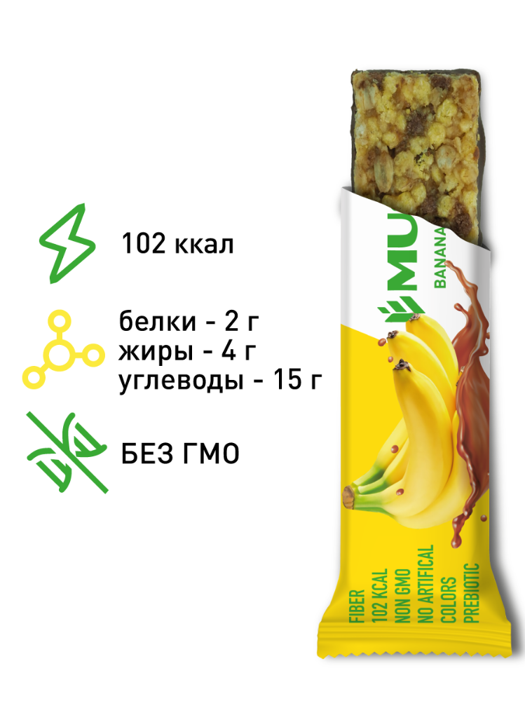 MUSLER Банан в темной глазури