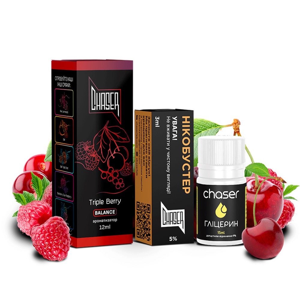 Набір Chaser Black Triple Berry 30ml