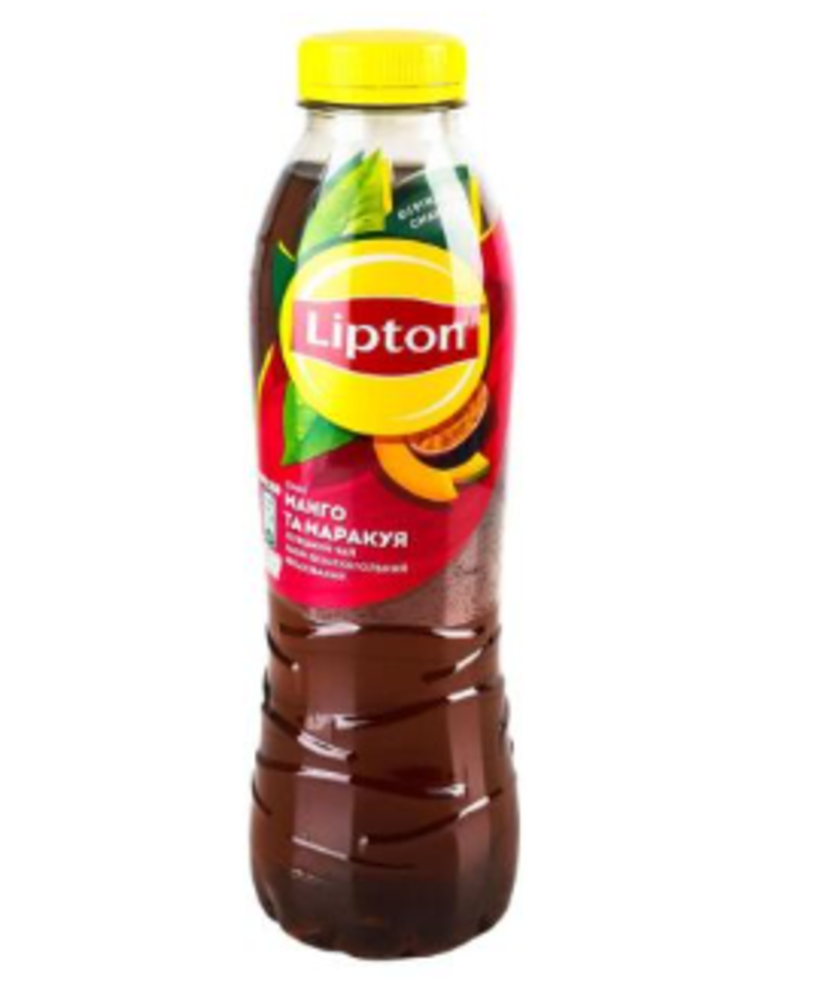 Напій Lipton Холодний чорний чай зі смаком Манго-Маракя 0.5л ПЕТ