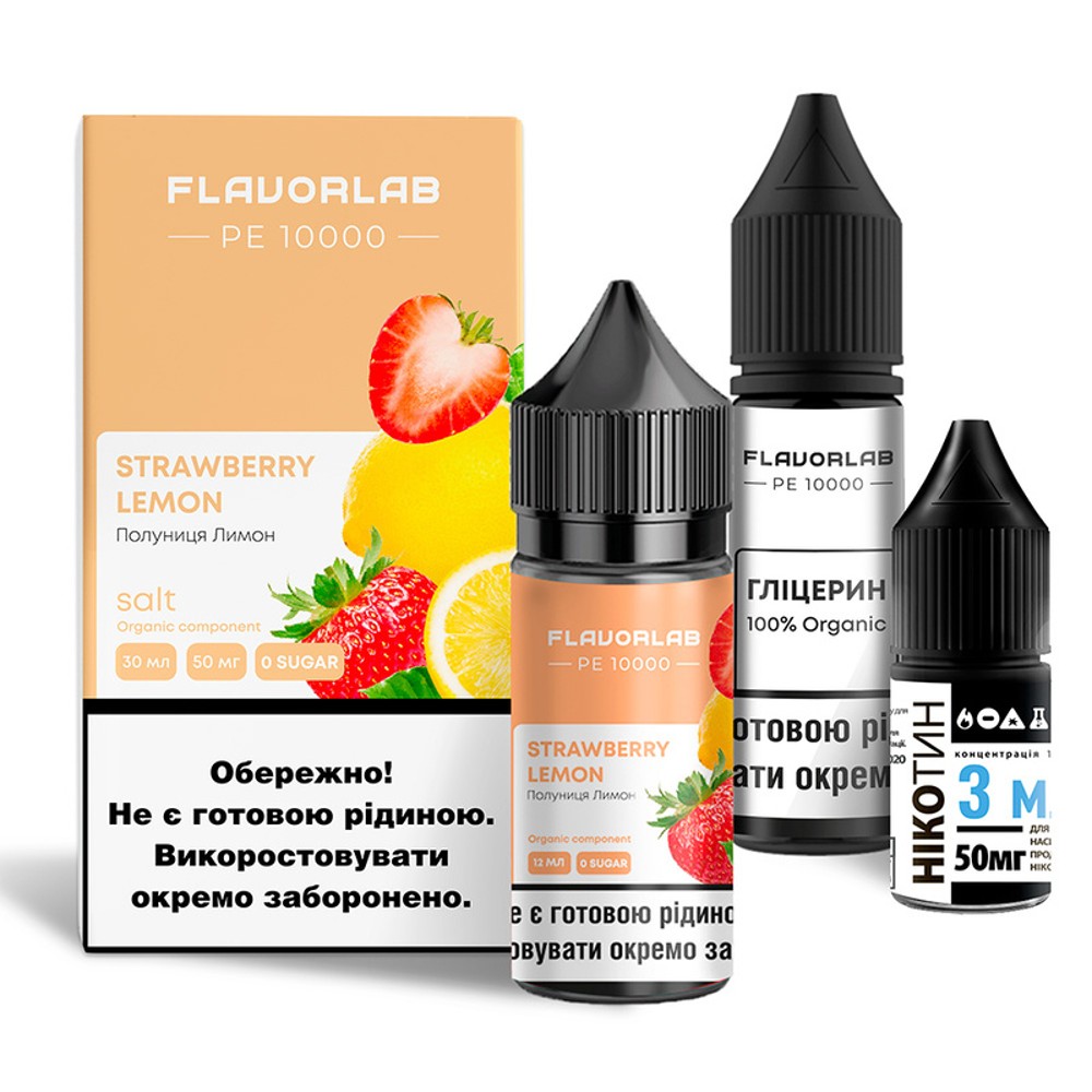 Набір Flavorlab PE 10000 Strawberry Lemon 30ml
