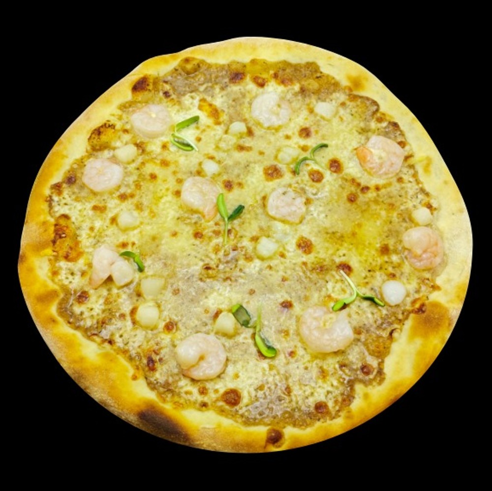 Seafood pizza