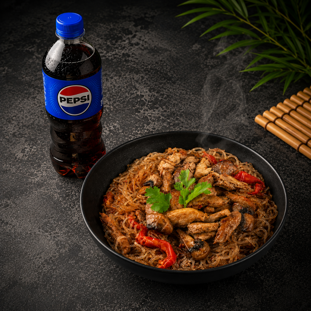 Комбо Скляна локшина з куркою РП + Pepsi 0,33