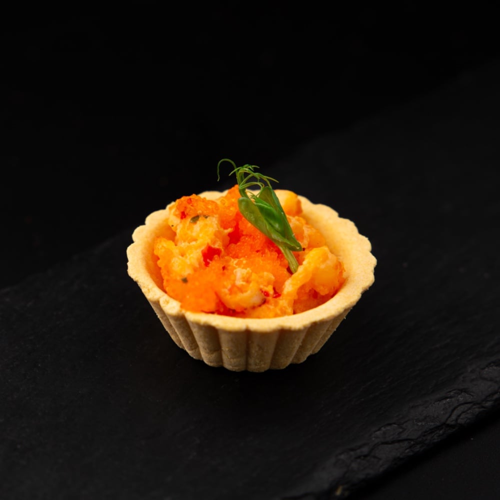 Тарталетка запечена з креветкою 25г