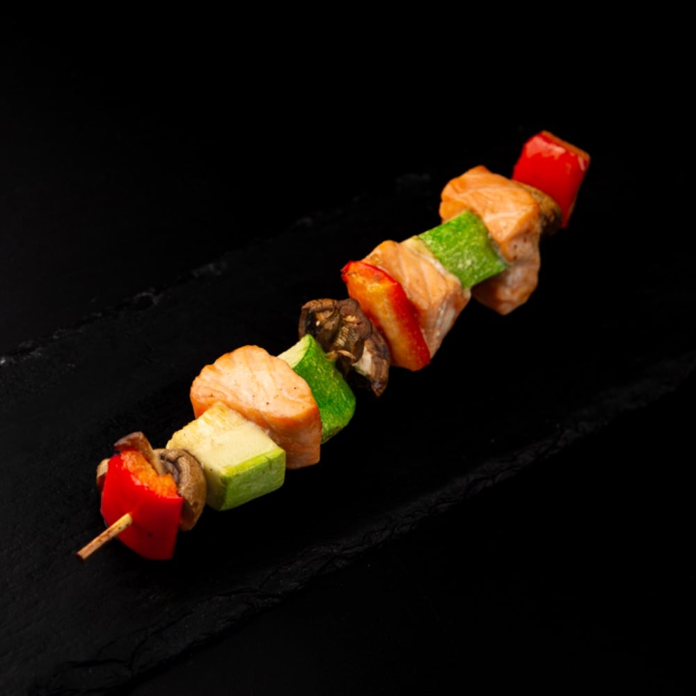 Шашличок лососевий з овочами 80г