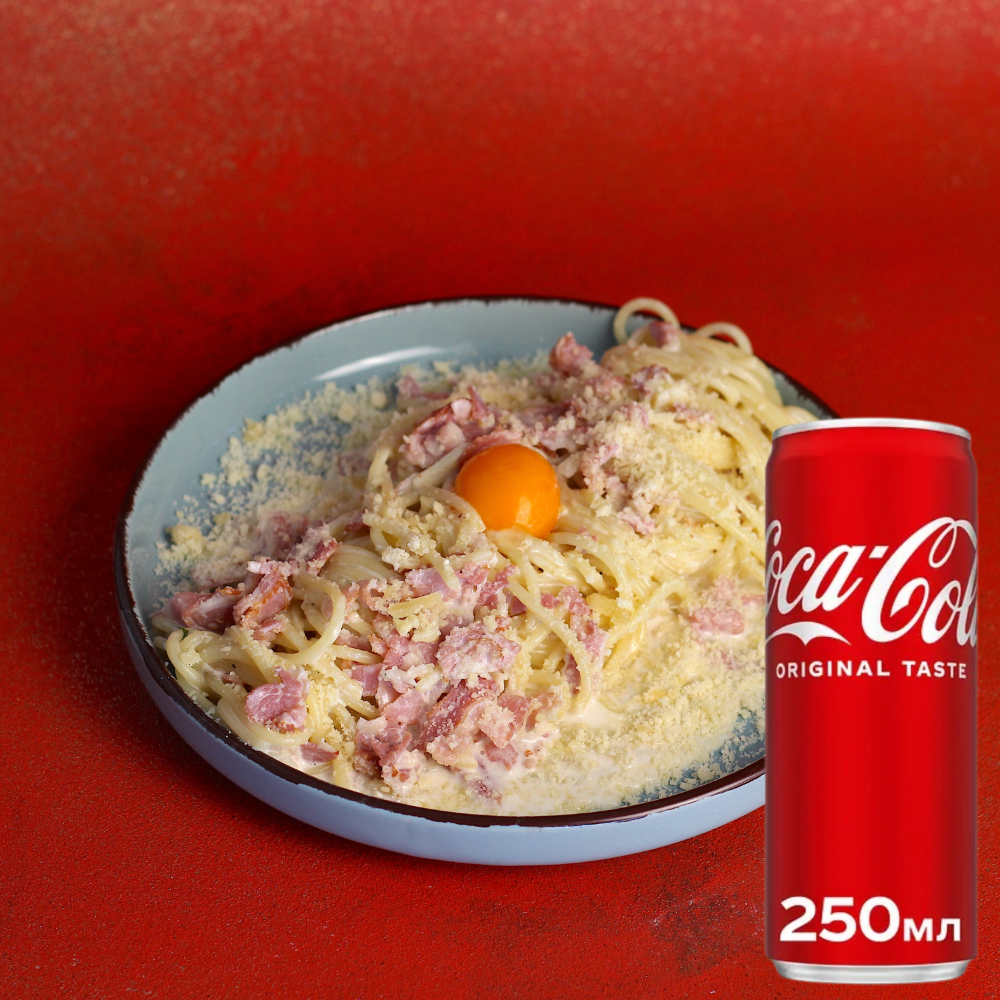 Комбо Паста Крабонара + Coca-cola 0,25