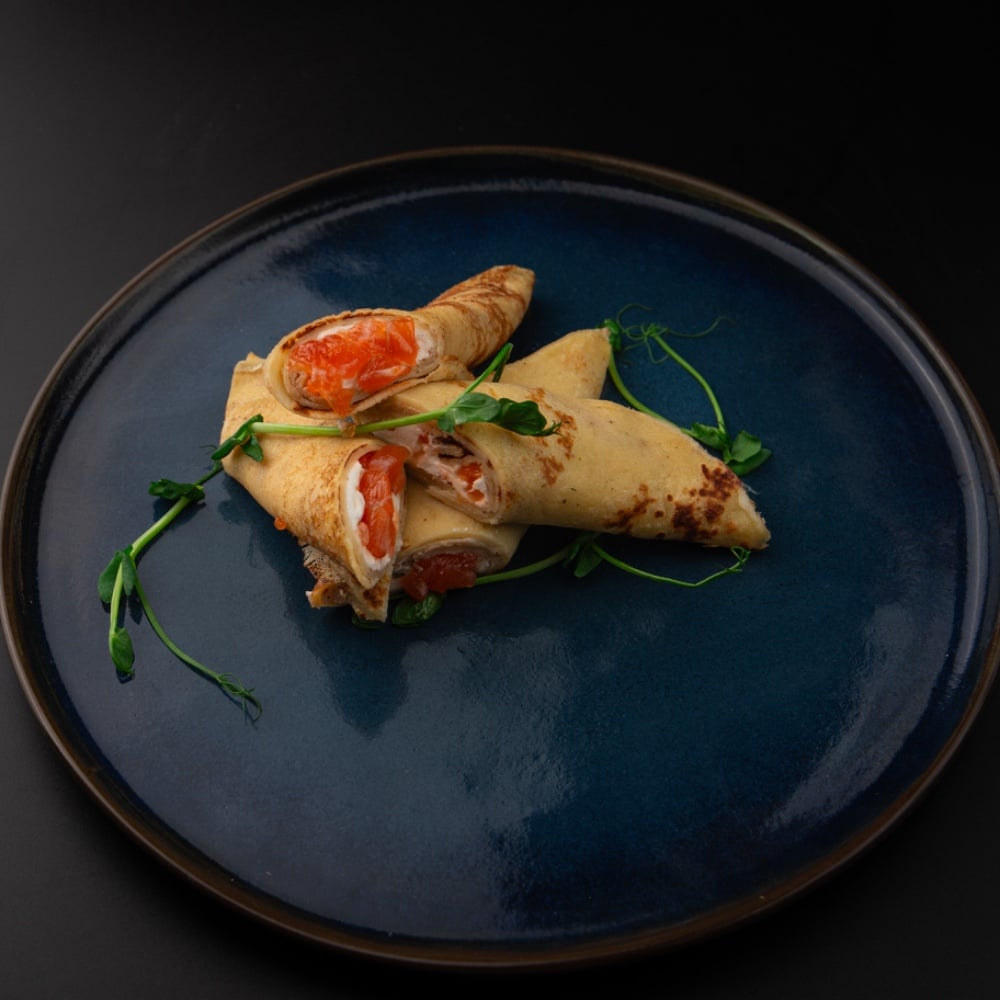 Млинці з лососем та Філадельфією (150г/2 шт)