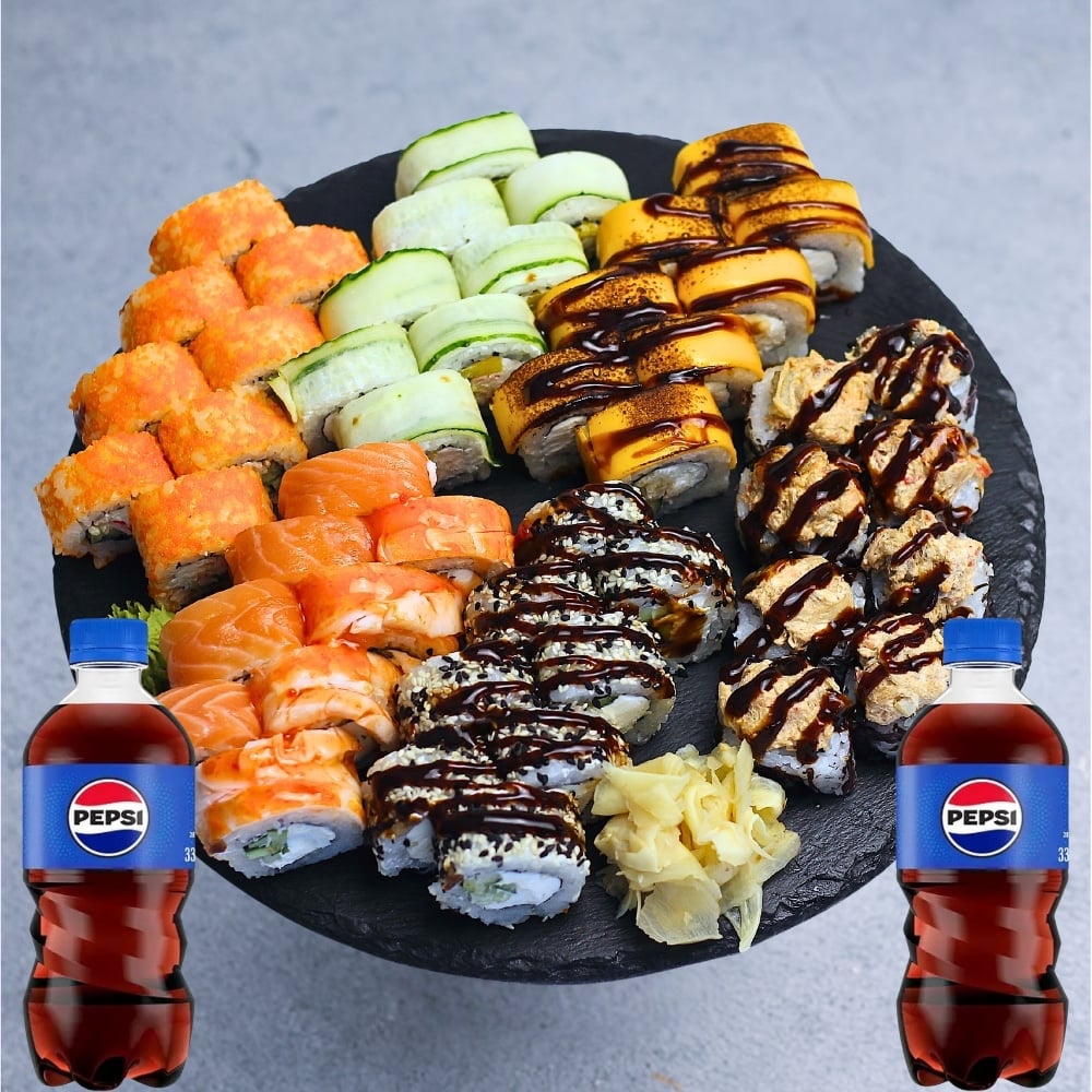 Комбо: Сет Мега на компанію (1400г) + 2 шт PEPSI 0,33