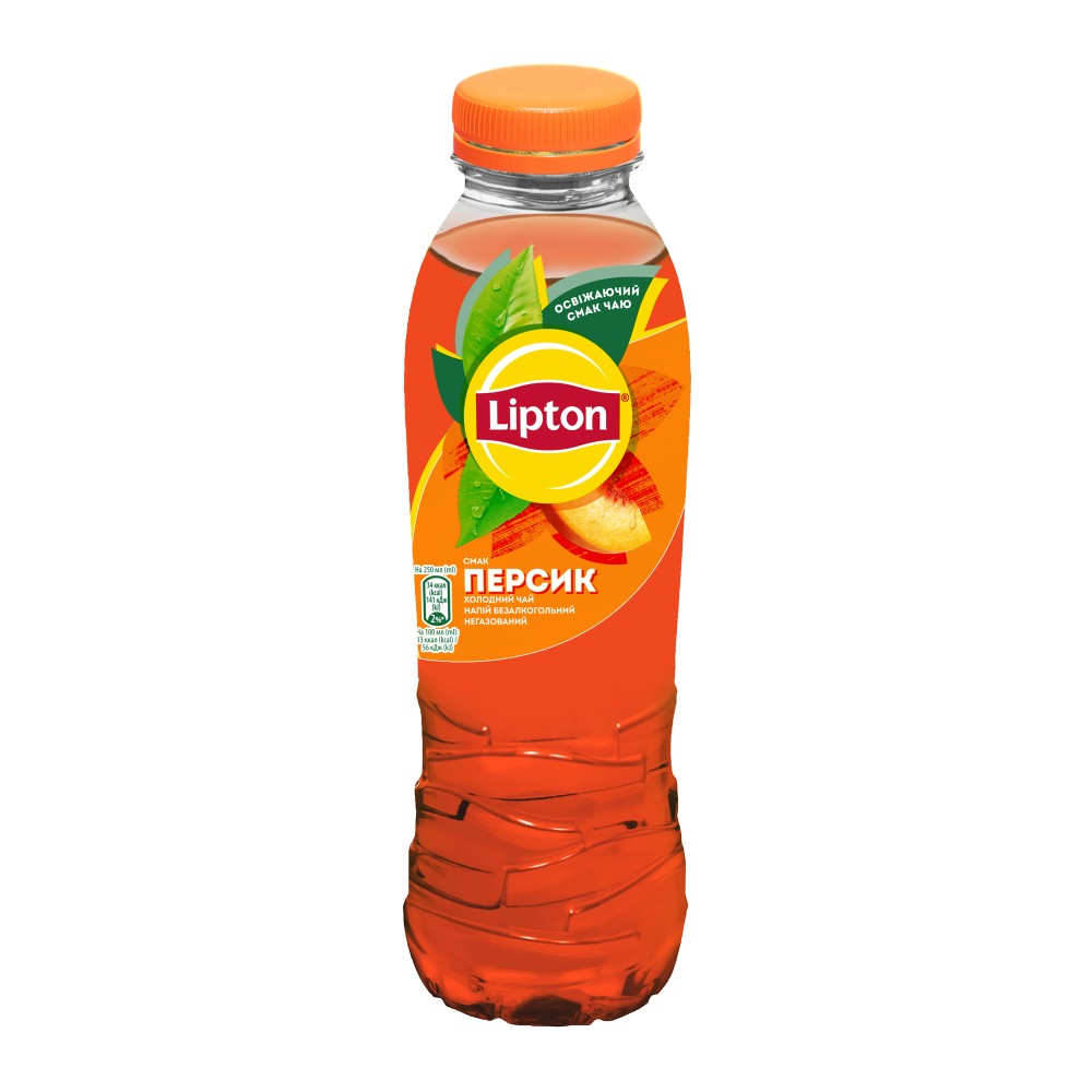 Lipton "Чорний чай зі смаком персику" (0.5л)