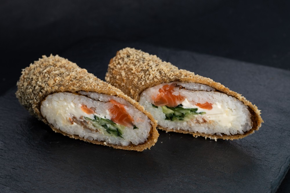 Смажений Hand Roll з лососем та вугрем (275г)