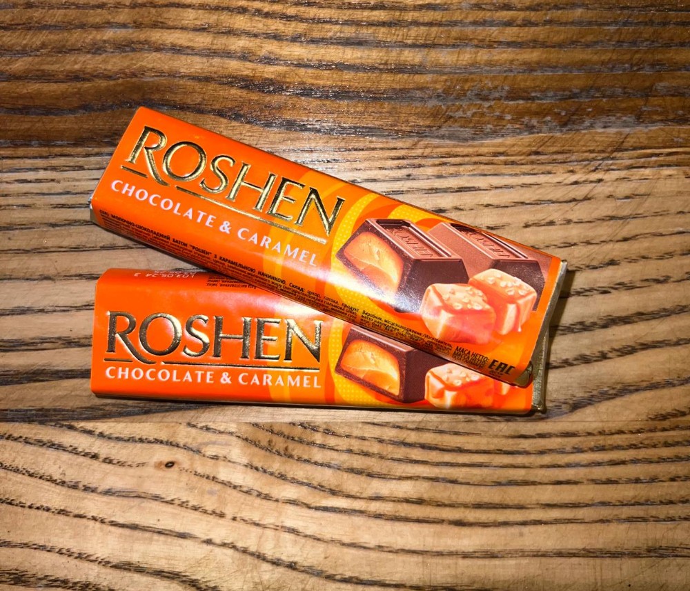 Батончик Roshen з карамеллю