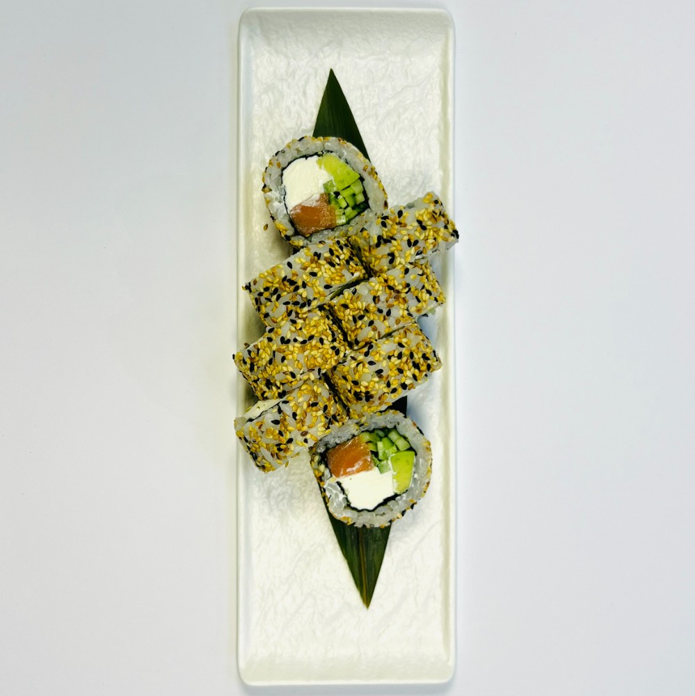 Штат Філадельфія з копченим лососем в кунжуті