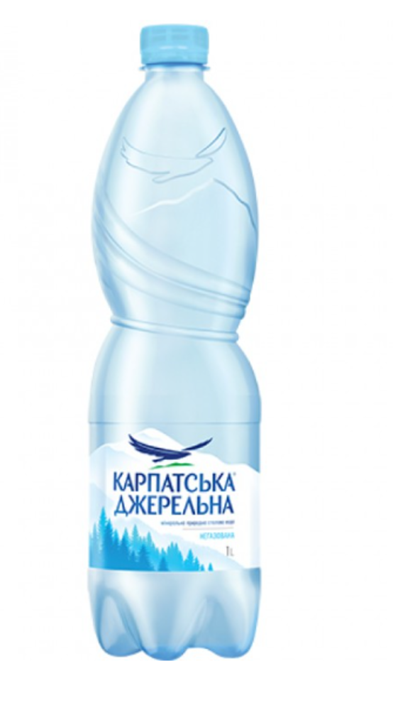 Вода Карпатська джерельна 1л. с/г