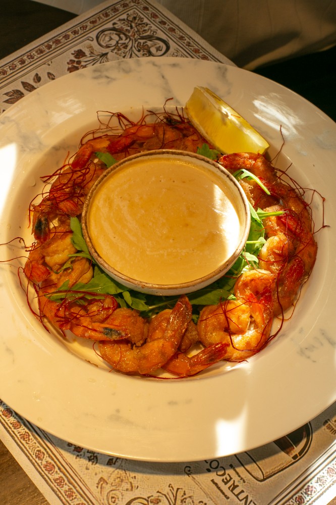 Хвости тигрових креветок з вершковим соусом/Tiger prawn tails with cream sauce 250/50 г