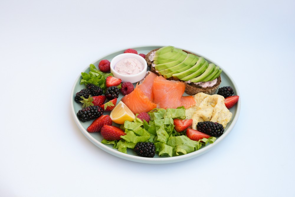 Breakfast plate with Smoked Salmon