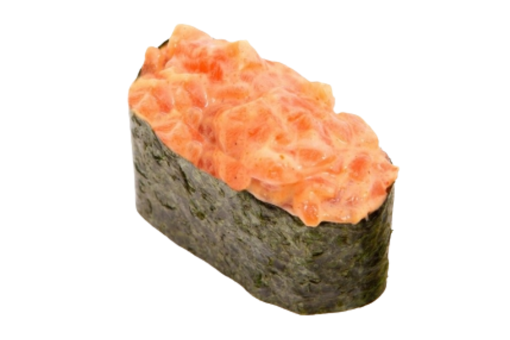 Гункан з лососем Spicy