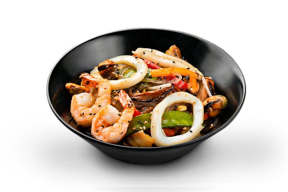 Wok з морепродуками