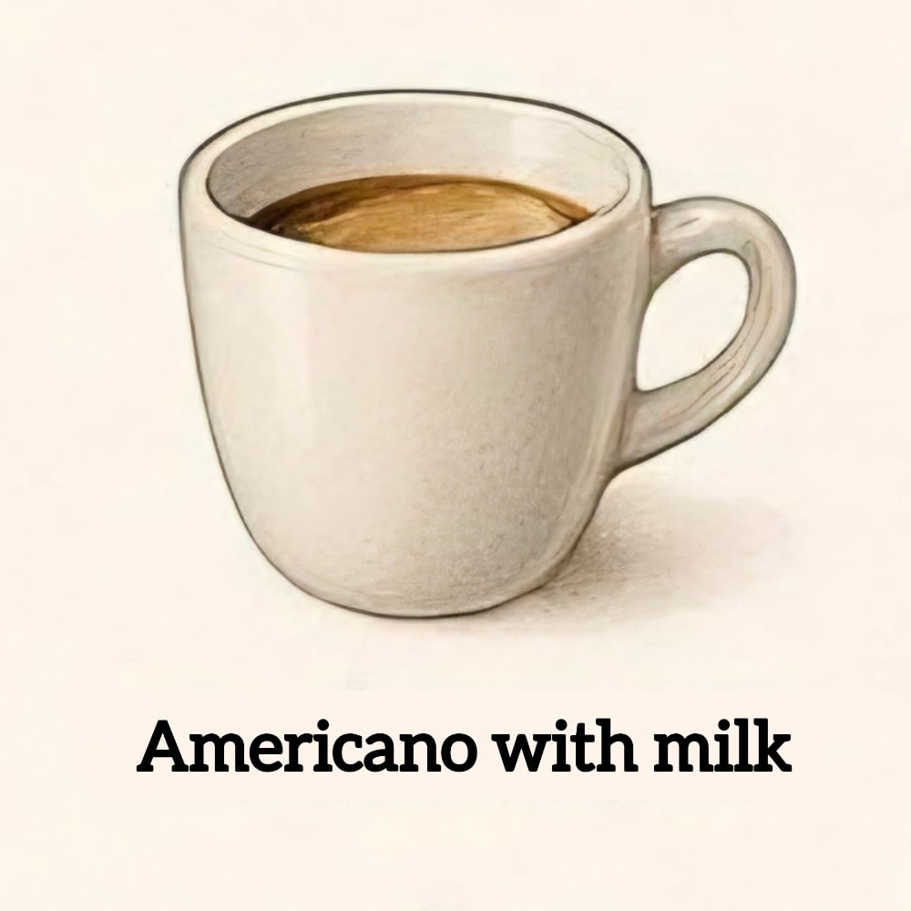 Американо з молоком