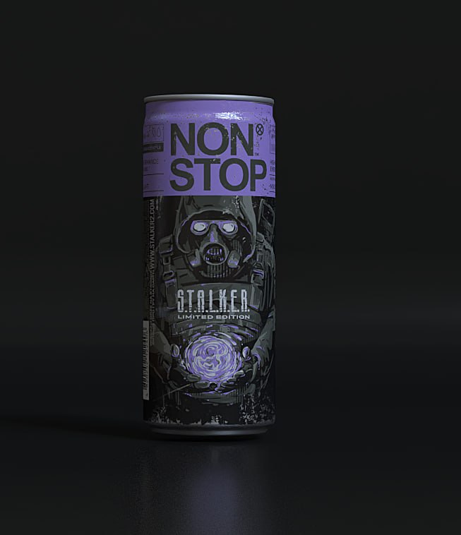 Енергетичний напій Non Stop Stalker Moonlight безалкогольний сильногазований з/б, 0,25л