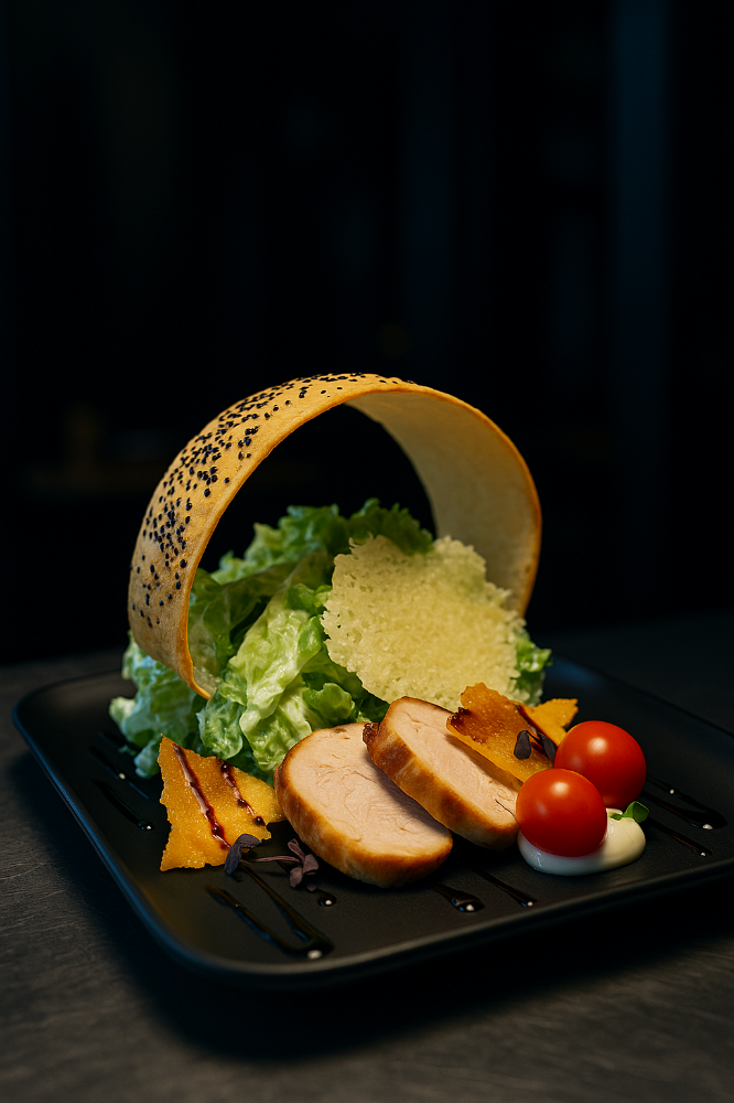 სალათი ცეზარი ქათმით / Cesar salad with chicken